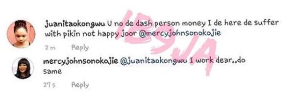 Mercy Johnson replies Fan who said she doesn't give out money to her Fans