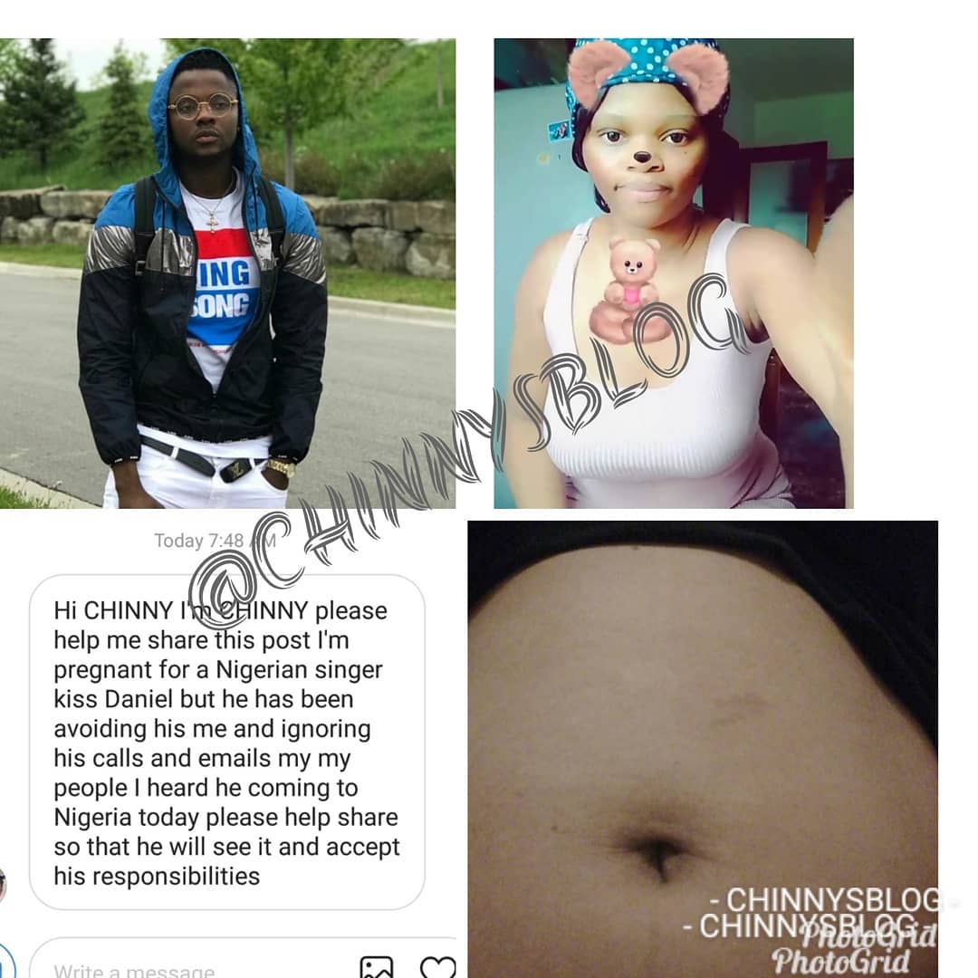 BabyMama Calling: 'I am pregnant for Kizz Daniel' - Nigerian Lady claims, shares baby bump (Photos)