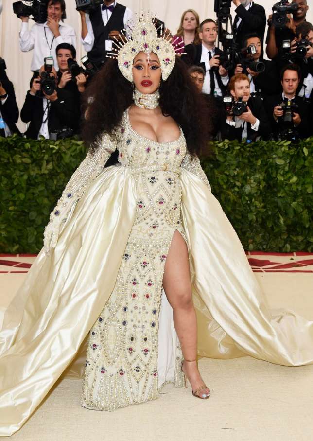 Cardi B at the MET Gala 2018 held on Monday, May 7, 2018 (Vogue)