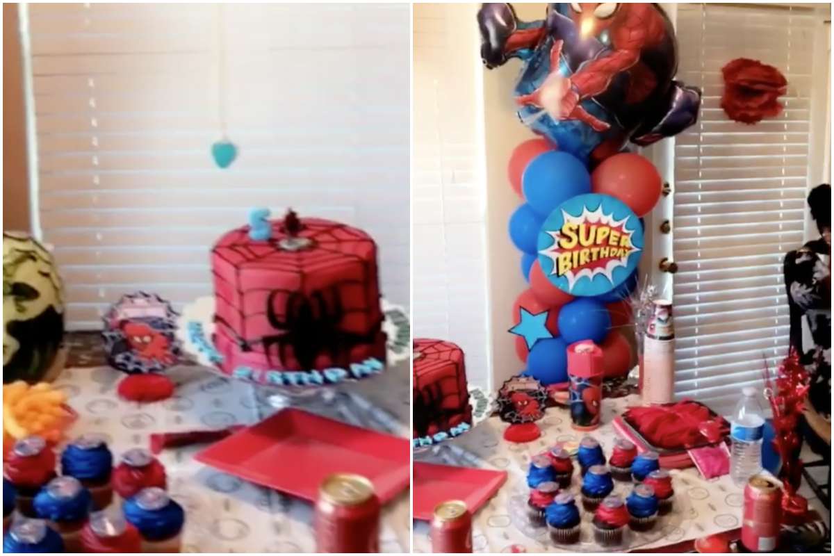 #BBNaija: Teddy A's babymama throws son a spiderman themed birthday party (Photos+Video)