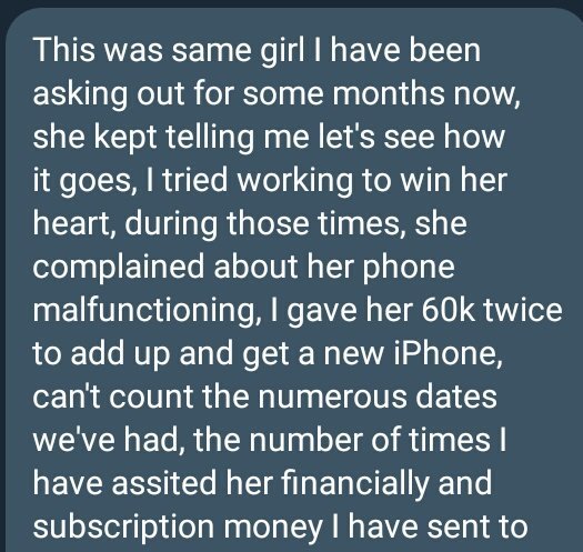 Nigerian Man Ask Lady To Refund iPhone He Bought for her For Refusing To Date Him, Shares Screenshot of His Chat With Her