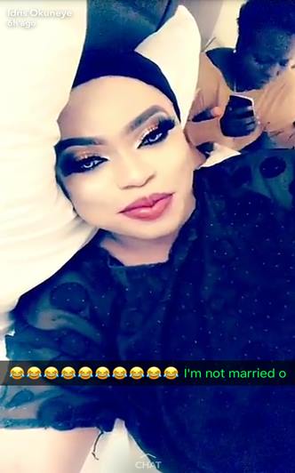 'I lied about getting married' - Bobrisky cries out