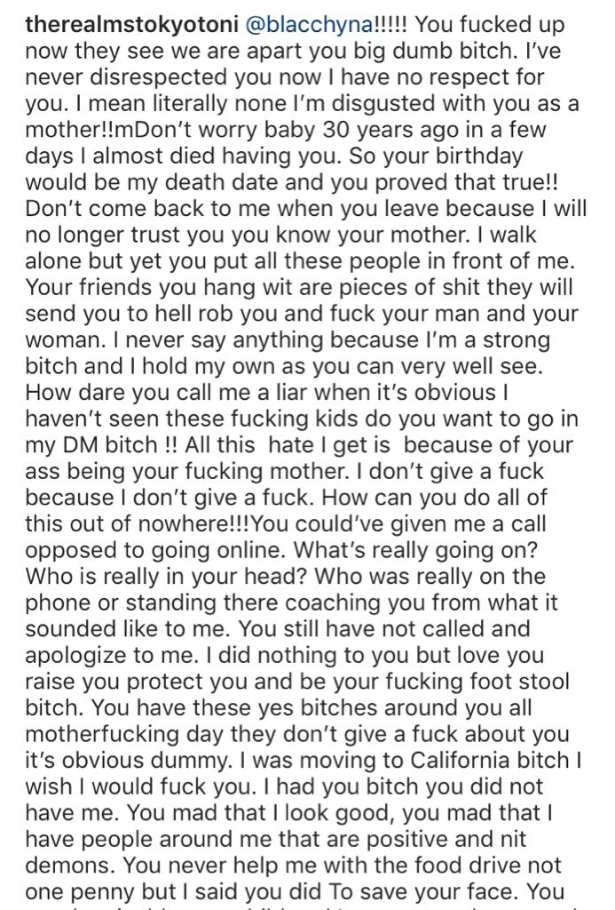 'Do you know how many di*ks I had to suck so you can eat' - Blac Chyna's mother, Tokyo Toni puts her on blast, she responds