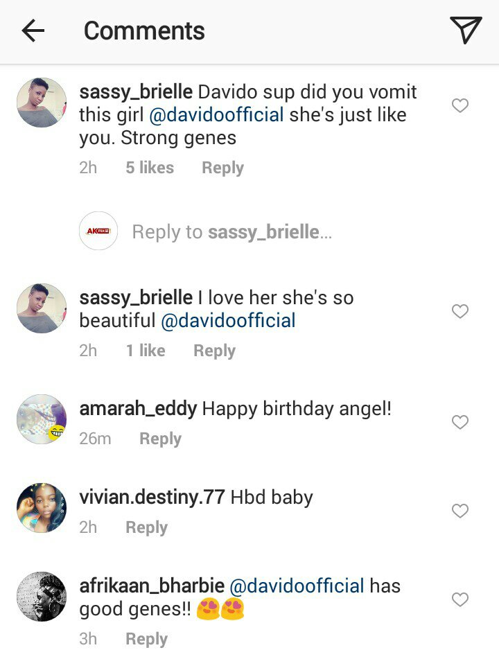 Fans give Davido accolades as he celebrates his 2nd daughter on her 1st birthday