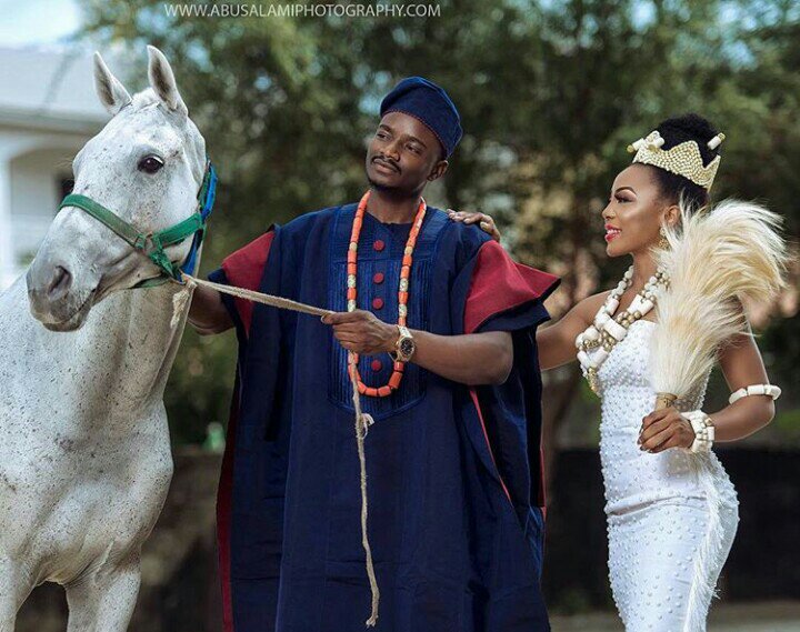 #BBNaija: Ifu Ennada & Leo share new bridal themed photos