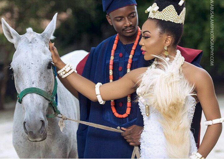 #BBNaija: Ifu Ennada & Leo share new bridal themed photos