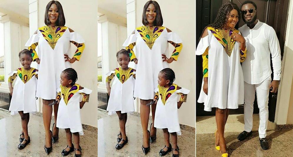 Lovely new photos of Mercy Johnson and her kids in matching outfits