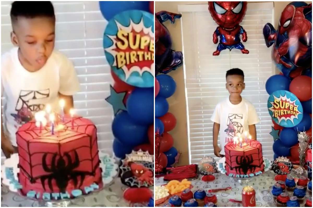 #BBNaija: Teddy A's babymama throws son a spiderman themed birthday party (Photos+Video)