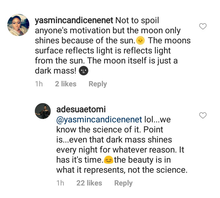 Check out Adesua Etomi's Classy reply to a fan who tried to school her