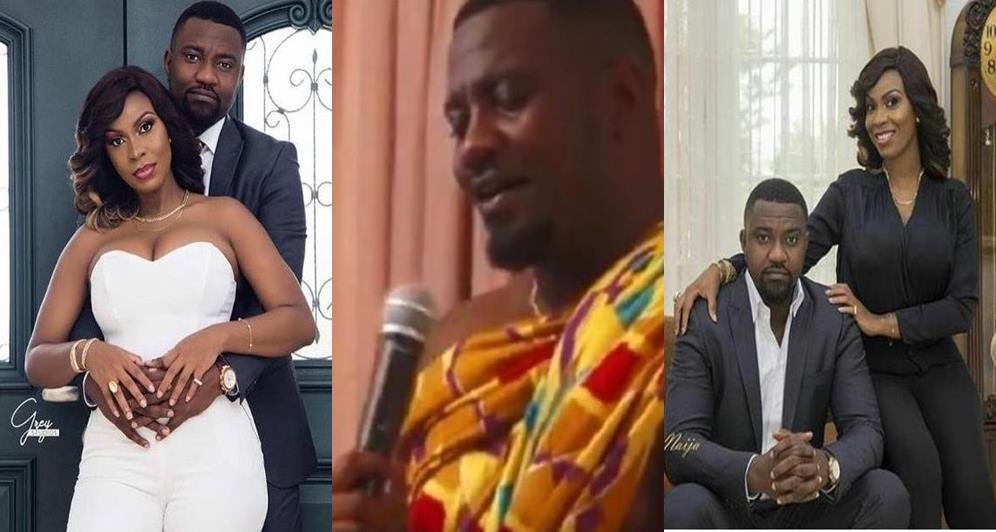 Here is a cute video of John Dumelo singing for his wife Mawunya at their Wedding (Video)