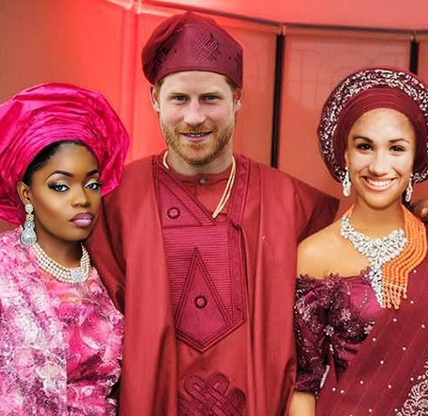 Bisola shares inside information and photo from Prince Harry and Meghan Markle's private traditional wedding