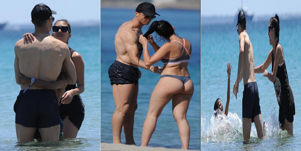 Photos of Cristiano Ronaldo and girlfriend Georgina Rodriguez as they holiday in Ibiza