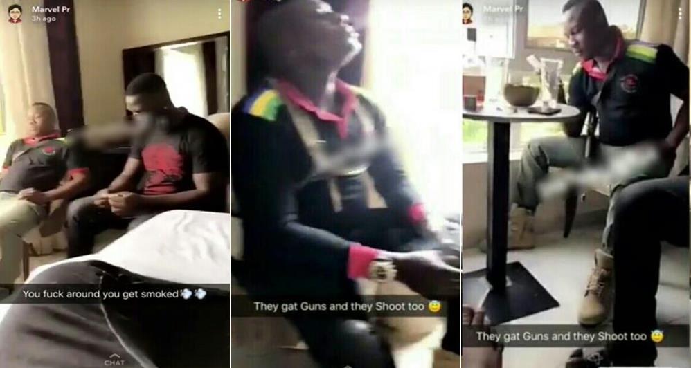 Viral video of SARS officials smoking weed and drinking alcohol