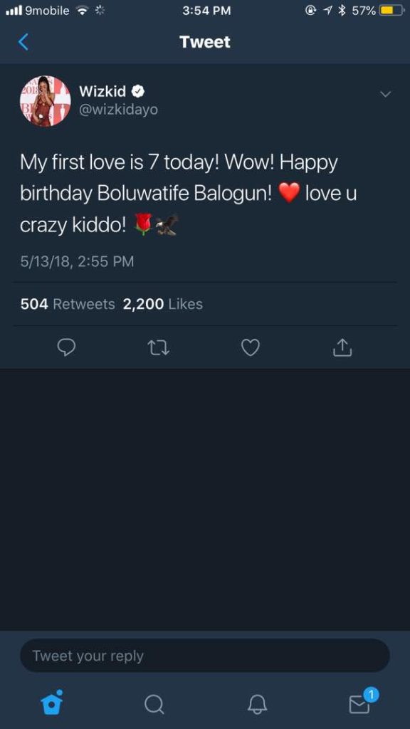 Wizkid celebrates first son, Bolutife Balogun as he turns 7 (Photos)