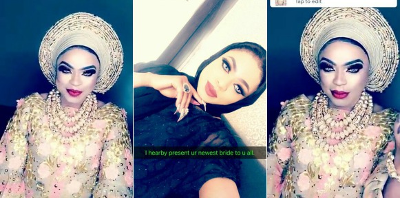 Bobrisky's marriage introduction to his mystery bae (photos)