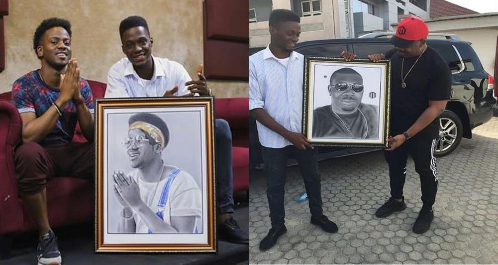 Don Jazzy Bless Fan Artist With N1 Million For these paintings (photos)