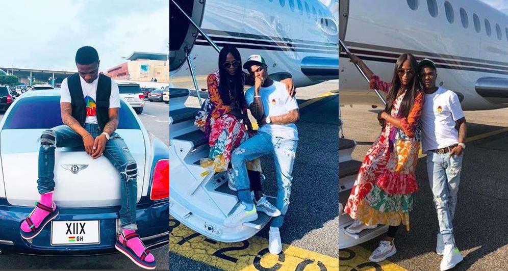 Wizkid and Naomi Campbell jet out to Milan for a show (Photos)