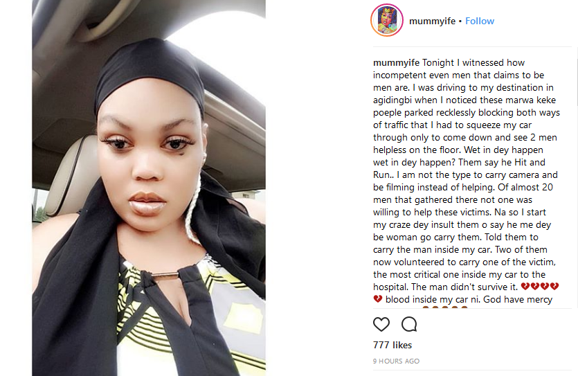 Fela's daughter Motunrayo Shares Experience At Accident Scene