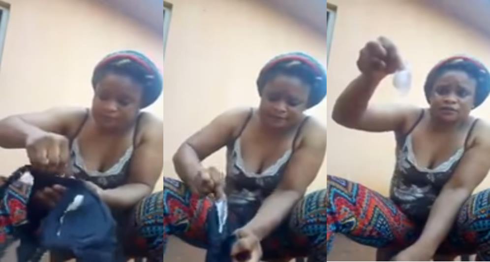 'Oyibo wan kill us' - Nigerian woman raises alarm after finding this in her bra (video)