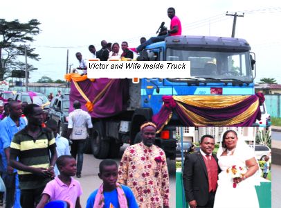 I felt fulfilled using a tipper truck as my wedding vehicle - Victor Osuagwu