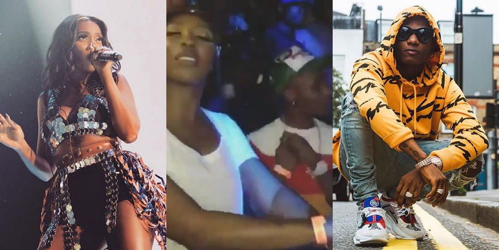 Viral Video Of Wizkid And Tiwa Savage Doing The "Shaku Shaku" Dance At a Club Amid Dating Rumors