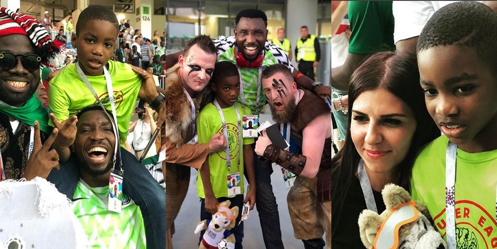 Timi Dakolo And Son Mugged By Vikings As Musa Vows To Score Today (Photos)