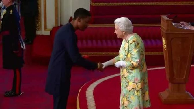 Queen Elizabeth Honours Three Young Nigerians At Buckingham Palace, London (Photos)