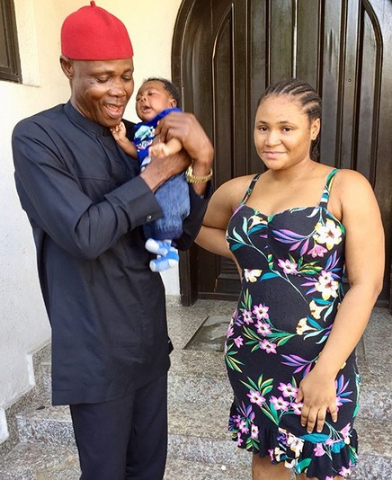 Dangote's Son-In-Law's Alleged Babymama, Irene, Gets A Surprise Visit From Her Dad (Photos)