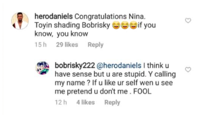 Bobrisky and TV host, Hero Daniels slam each other online over Toyin Lawani's car gift to Nina