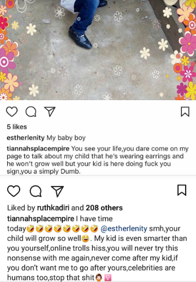 Toyin Lawani slams follower and her kid after she came for Toyin's son
