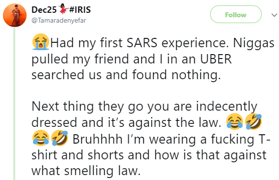 SARS officers allegedly arrest two ladies for indecent dressing in Lagos, says its against the law (Details)