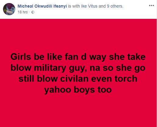 Nigerian Naval Officer Curses His Ex-Girlfriend Who Left Him Because Of The Long Distance Between Them