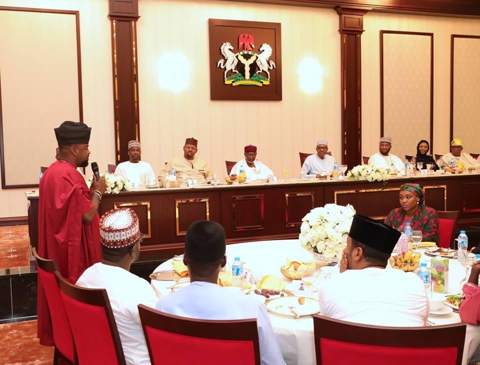 #BBNaija: Tobi Bakre Meets President Buhari (Photos)