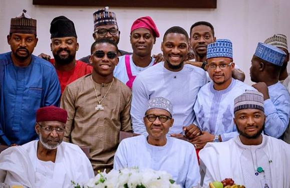 #BBNaija: Tobi Bakre Meets President Buhari (Photos)