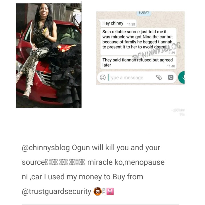 Ogun Will Kill You - Toyin Lawani Tells Female Blogger Who Claim Miracle Got Car For Nina