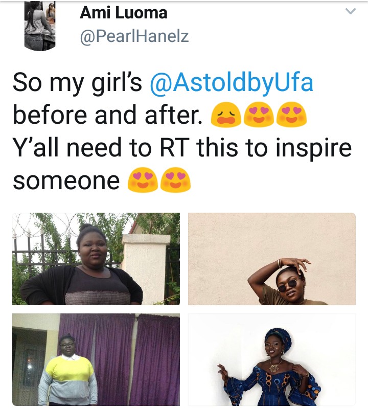 Lady Shares Amazing Weight Loss Photos Of Her Friend To Inspire Others