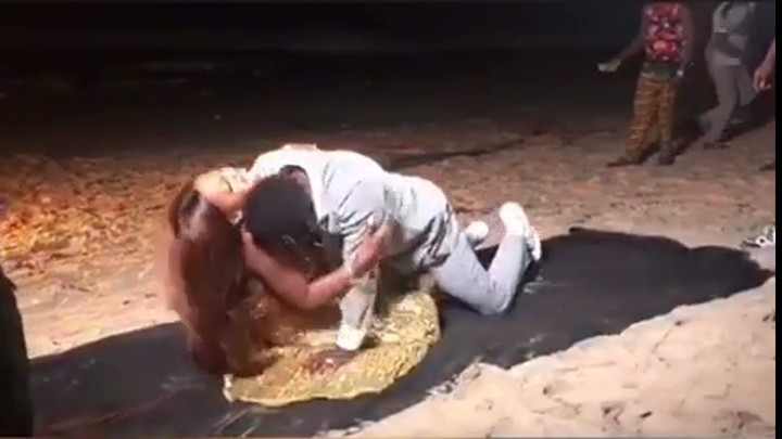 Viral video of Kizz Daniel and Seyi Shay cuddling and kissing