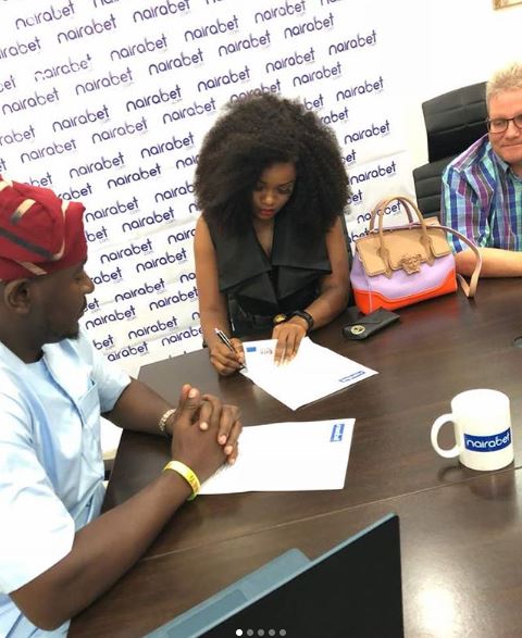 Cee-c bags endorsement deal with Naira Bet (Photos)