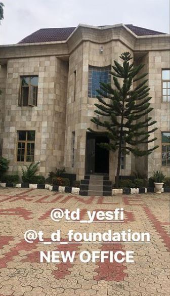 Tonto Dikeh shares a sneak peak of her office under construction (Photo)