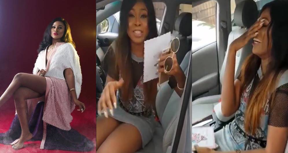 Ex-BBNaija's housemate Princess gets a car as a birthday gift (Photos+Video)