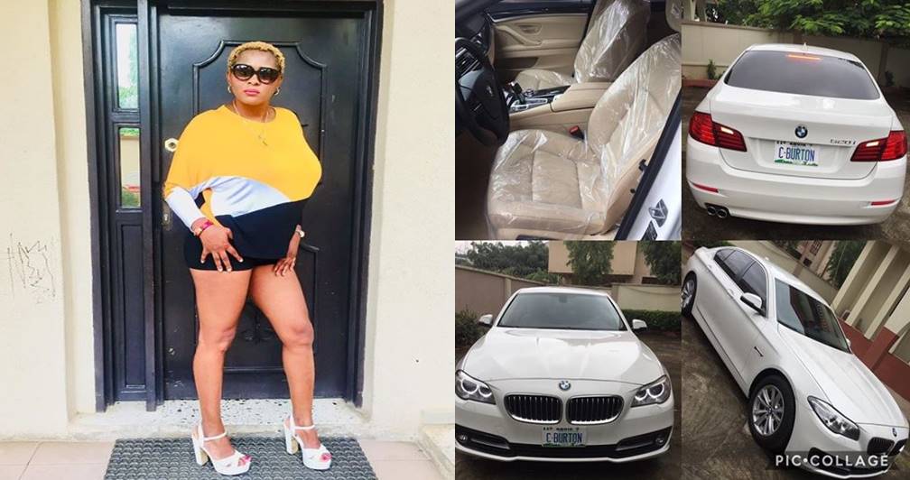 Small Girl Big God: Nigeria Lady Gets Brand New Customized Car Gift From Her British Man (Photos)