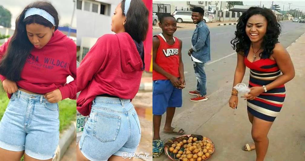 Actress Regina Daniels buys cherie from a little boy who wants her as girlfriend