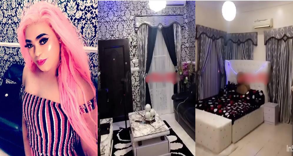 Bobrisky shows off the interior of his multi million dollar Lekki mansion