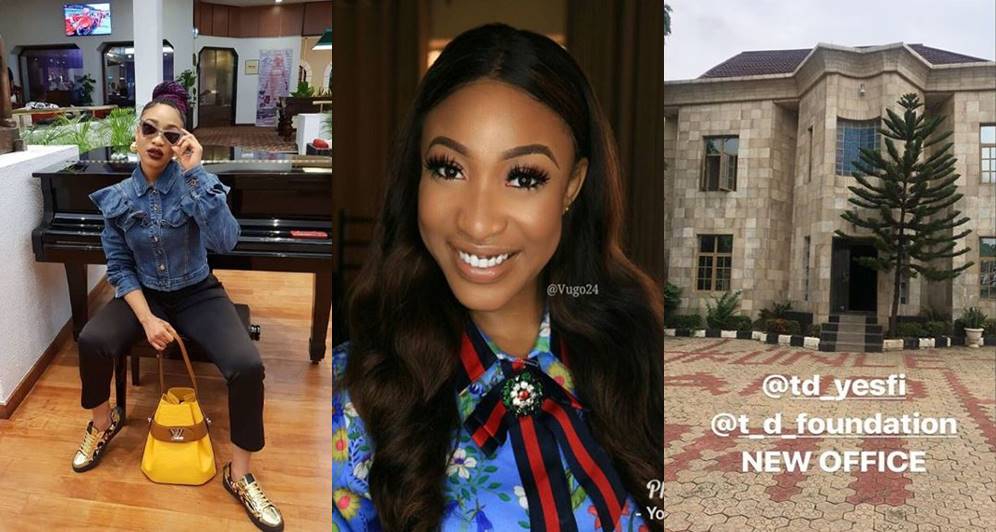 Tonto Dikeh shares a sneak peak of her office under construction (Photo)