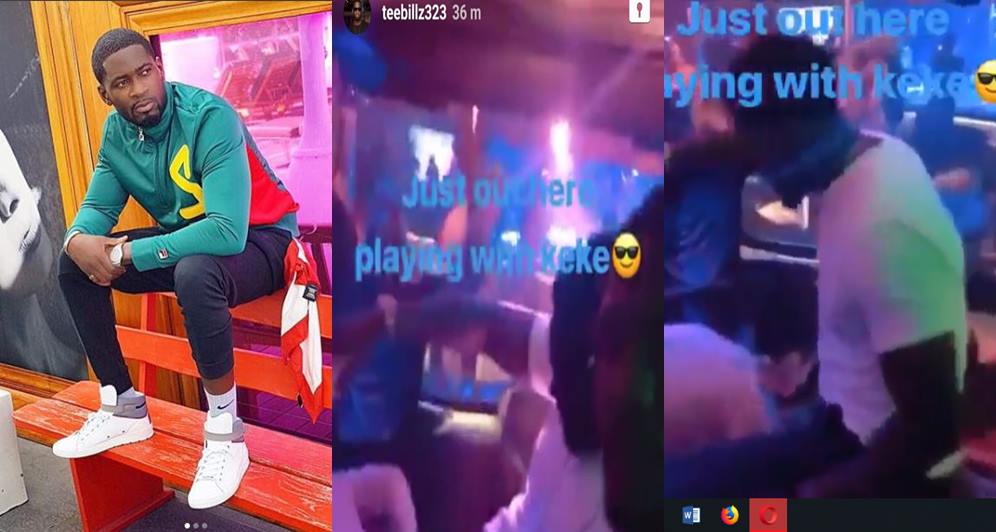 Teebillz shares video of himself relaxing at a strip club with friends
