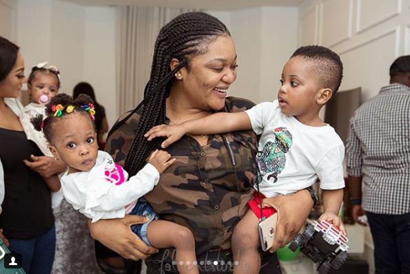 Lilian Esoro and Ubi Franklin reunite for son's birthday party (Photos, Video)