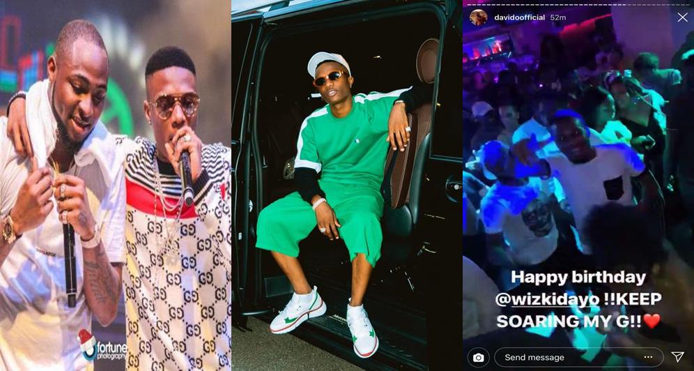 Davido Celebrates Wizkid's 28th Birthday, Dances 'Soco' As He Parties In Paris (Video)