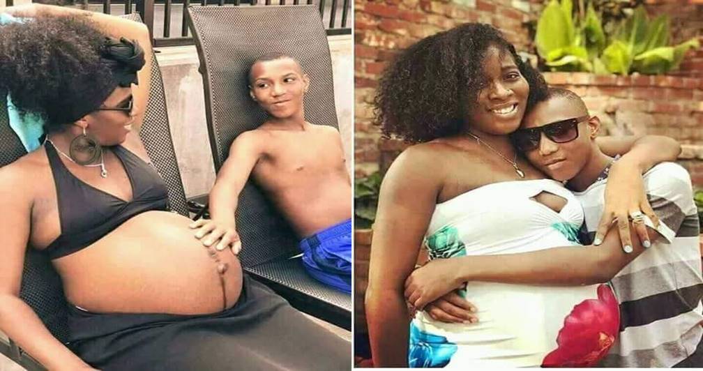 Check out these loved up photos of a 16-yr-old boy and his pregnant 33-yr-old lover