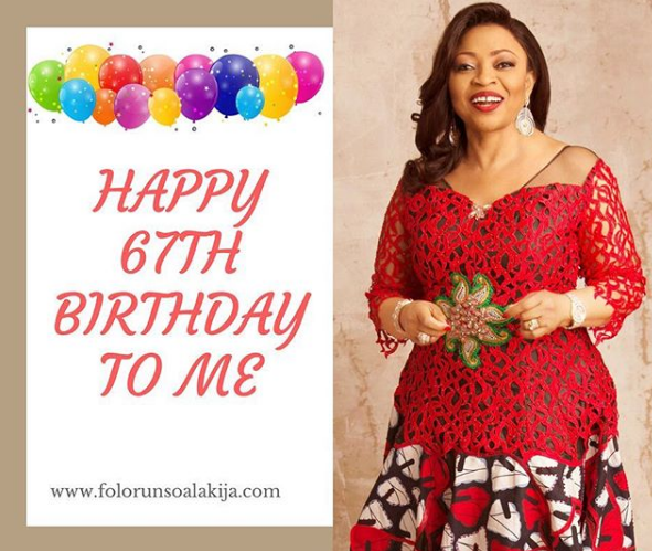 Folorunsho Alakija sends herself prayers and best wishes as she celebrates 67th birthday