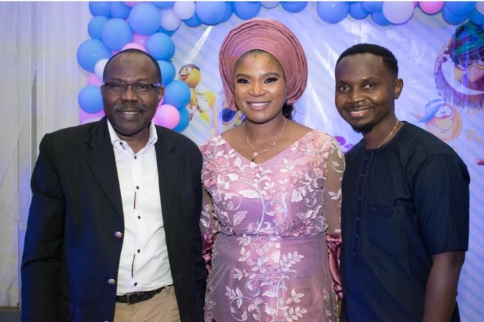 Comedian Teju baby face holds a flamboyant dedication for his twins in Lagos (photos)